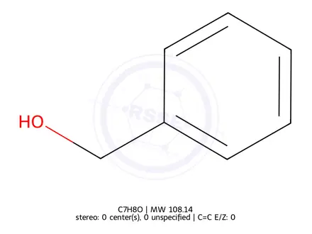 Chemical structure of Benzyl Alcohol