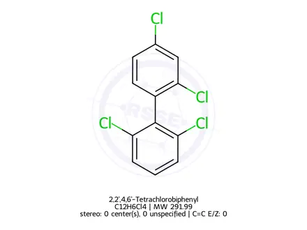 Chemical structure of 2,2',4,6'-Tetrachlorobiphenyl