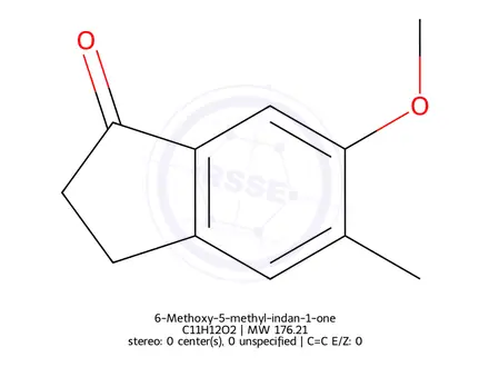 Chemical structure of 6-Methoxy-5-methyl-indan-1-one