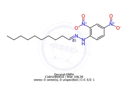 Chemical structure of Decanal-DNPH