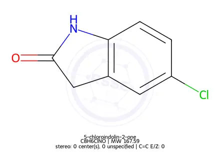 Chemical structure of 5-chloroindolin-2-one