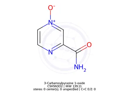 Chemical structure of 3-Carbamoylpyrazine 1-oxide