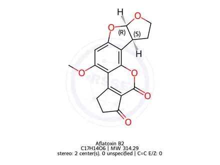 Chemical structure of Aflatoxin B2