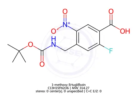 Chemical structure of 1-methoxy Ertugliflozin