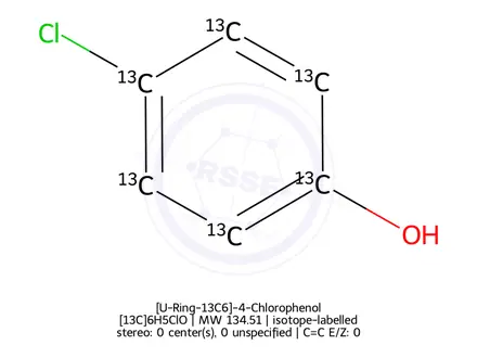 Chemical structure of [U-Ring-13C6]-4-Chlorophenol