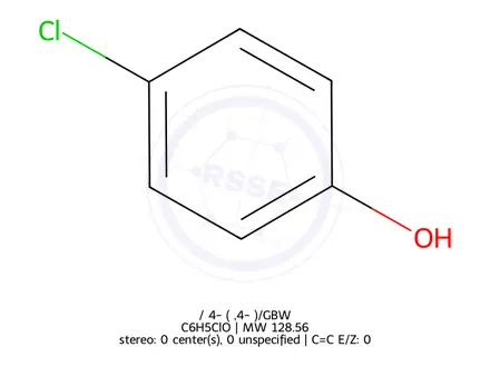 Chemical structure of 4-Chlorophenol
