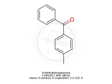 Chemical structure of 4-Methylbenzophenone