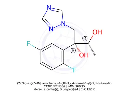 Chemical structure of (2R,3R)-2-(2,5-Difluorophenyl)-1-(1H-1,2,4-triazol-1-yl)-2,3-butanediol