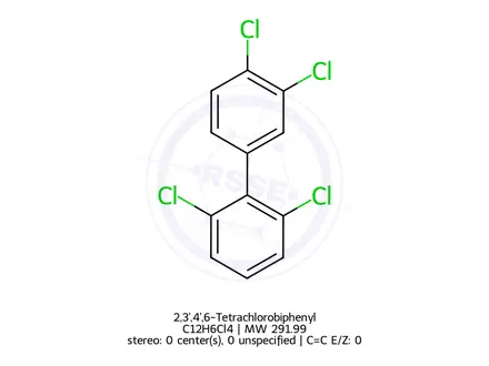 Chemical structure of 2,3',4',6-Tetrachlorobiphenyl