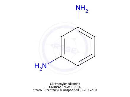 Chemical structure of 1,3-Phenylenediamine