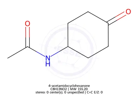 Chemical structure of 4-acetamidocyclohexanone