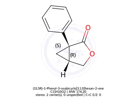 Chemical structure of (1S,5R)-1-Phenyl-3-oxabicyclo[3.1.0]hexan-2-one