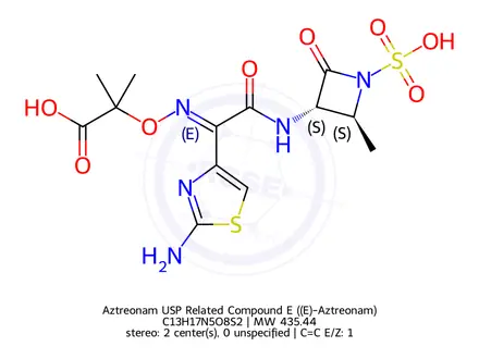 Chemical structure of Aztreonam USP Related Compound E ((E)-Aztreonam)
