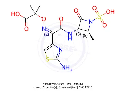 Chemical structure of Aztreonam