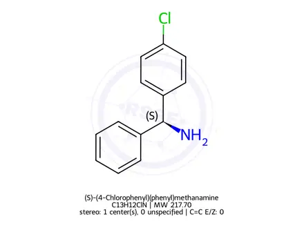 Chemical structure of (S)-(4-Chlorophenyl)(phenyl)methanamine