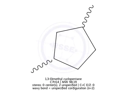 Chemical structure of 1,3-Dimethyl cyclopentane