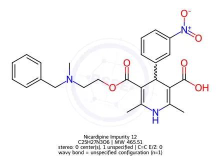 Chemical structure of Nicardipine Impurity 12