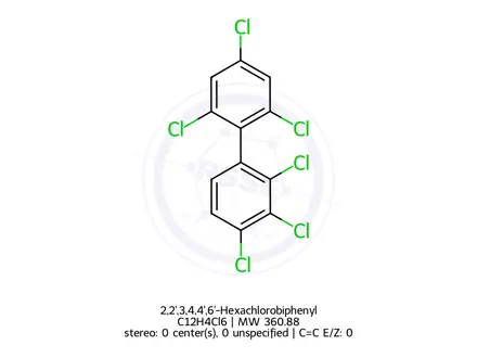 Chemical structure of 2,2',3,4,4',6'-Hexachlorobiphenyl