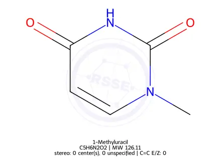 Chemical structure of 1-Methyluracil