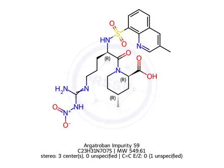 Chemical structure of Argatroban Impurity 59