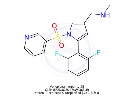 Chemical structure of Vonoprazan Impurity 3