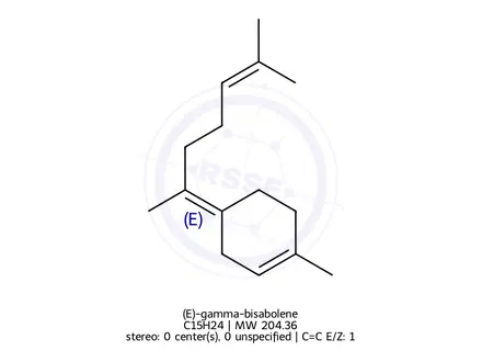 Chemical structure of (E)-gamma-bisabolene