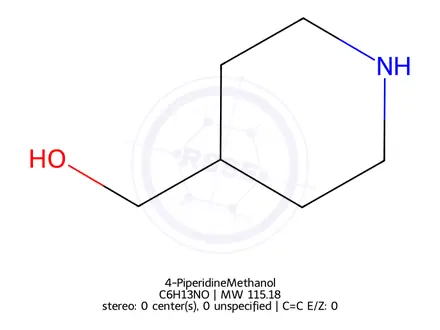 Chemical structure of 4-PiperidineMethanol