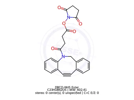 Chemical structure of DBCO-NHS Ester