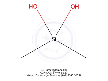 Chemical structure of 1,1-Dimethylsilanediol