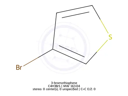 Chemical structure of 3-bromothiophene