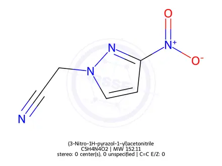 Chemical structure of (3-Nitro-1H-pyrazol-1-yl)acetonitrile