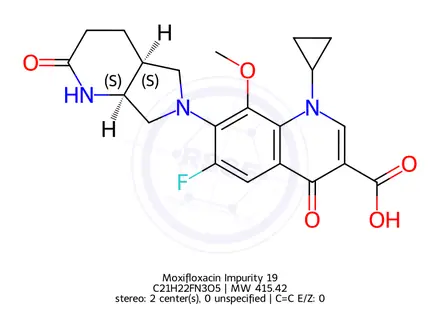 Chemical structure of Moxifloxacin Impurity 29
