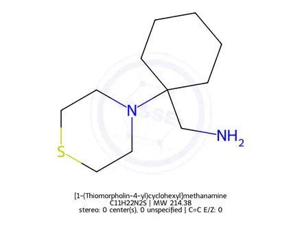 Chemical structure of [1-(Thiomorpholin-4-yl)cyclohexyl]methanamine