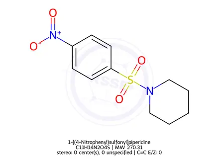 Chemical structure of 1-[(4-Nitrophenyl)sulfonyl]piperidine