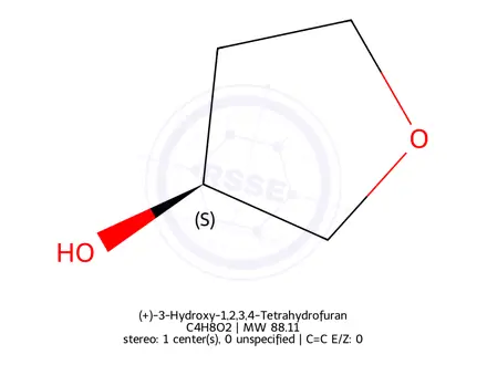 Chemical structure of (+)-3-Hydroxy-1,2,3,4-Tetrahydrofuran