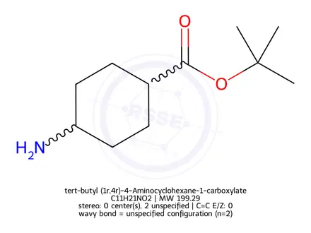Chemical structure of tert-butyl (1r,4r)-4-Aminocyclohexane-1-carboxylate