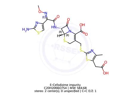 Chemical structure of E-Cefodizime impurity