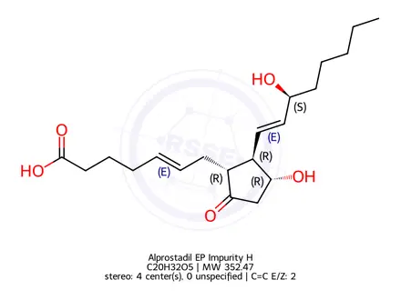 Chemical structure of Alprostadil EP Impurity H