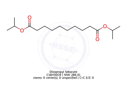 Chemical structure of Diisopropyl Sebacate