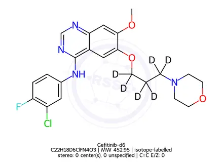 Chemical structure of Gefitinib-d6