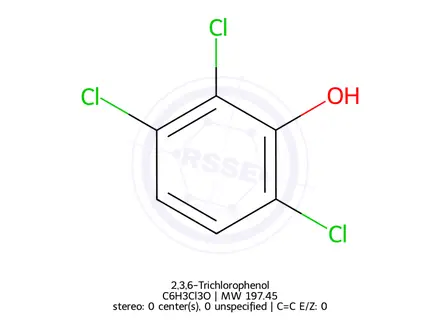 Chemical structure of 2,3,6-Trichlorophenol