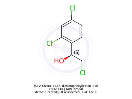 Chemical structure of (S)-2-Chloro-1-(2,4-dichlorophenyl)ethan-1-ol