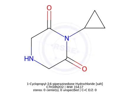Chemical structure of 1-Cyclopropyl-2,6-piperazinedione Hydrochloride