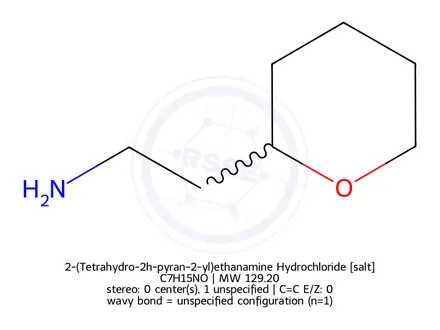 Chemical structure of 2-(Tetrahydro-2h-pyran-2-yl)ethanamine Hydrochloride