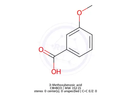 Chemical structure of 3-Methoxybenzoic acid