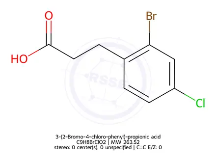 Chemical structure of 3-(2-Bromo-4-chloro-phenyl)-propionic acid