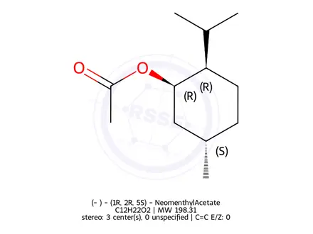Chemical structure of (-)-(1R,2R,5S)-NeomenthylAcetate