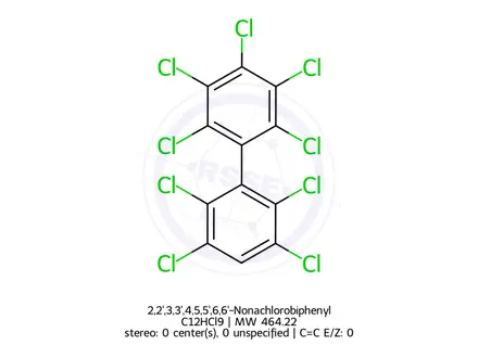 Chemical structure of 2,2',3,3',4,5,5',6,6'-Nonachlorobiphenyl