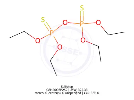 Chemical structure of Sulfotep