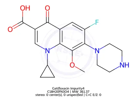 Chemical structure of Gatifloxacin Impurity4